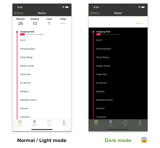 light dark mode comparison