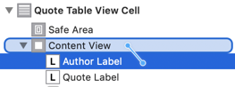 constraint to content view