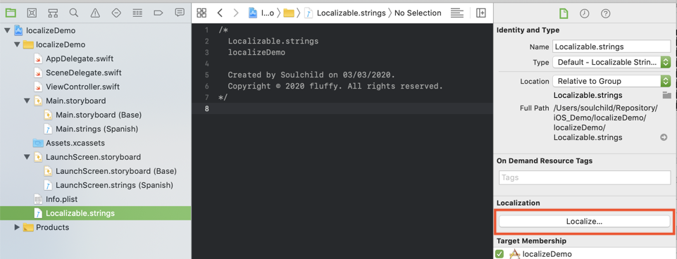 localize strings file