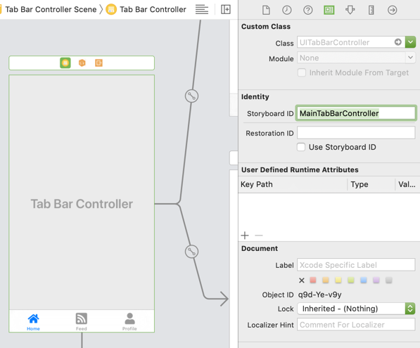 main tab identifier