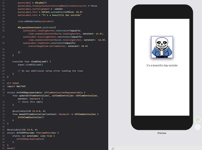 Use Xcode Previews with UIKit