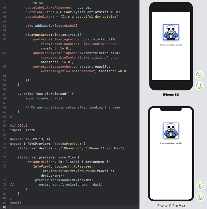 Use Xcode Previews with UIKit